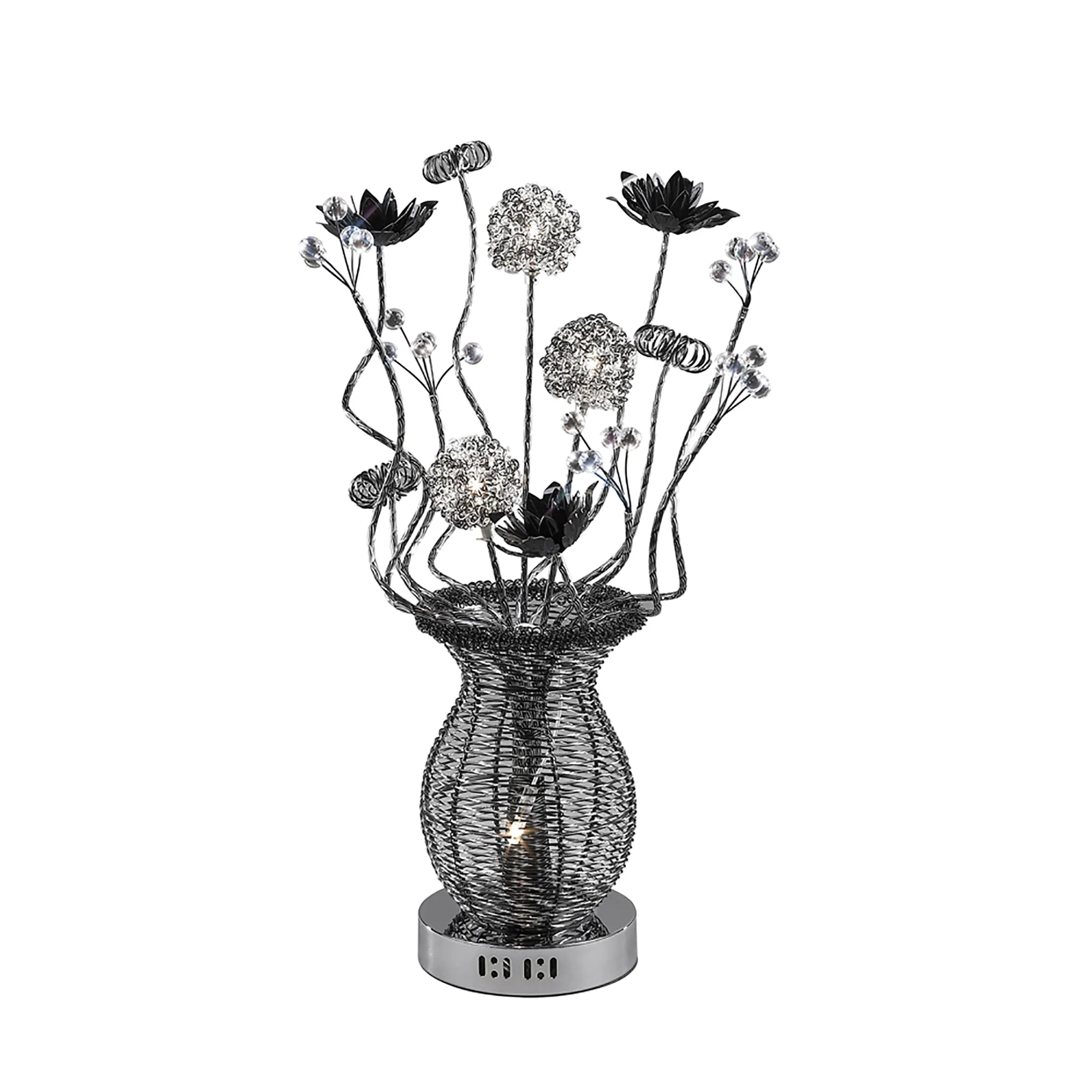 Calista Aluminium Crystal Table Lamps Diyas Home Armed Table Lamps